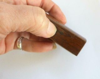 Antique 19th Century Early Victorian Oak Wood Snuff / Quill Pen Nib Box c1840 ' s 5