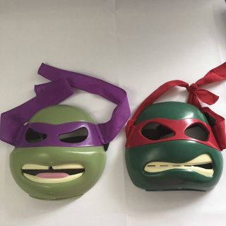 2 Teenage Mutant Ninja Turtles Halloween Costume Mask 2013 Heavy Duty Plastic