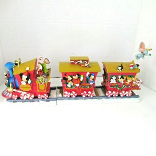 Rare Disney Store 3 Pc Musical Animated Train Holiday Express 2000 Christmas