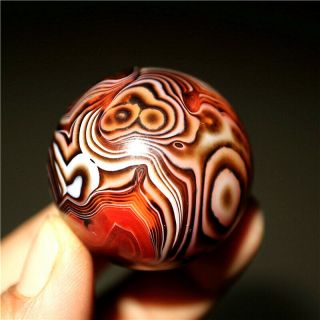38mm Madagascar Crazy Texture Lace Agate Crystal Sphere Healing
