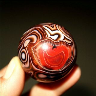 38MM Madagascar Crazy Texture Lace Agate Crystal Sphere Healing 2