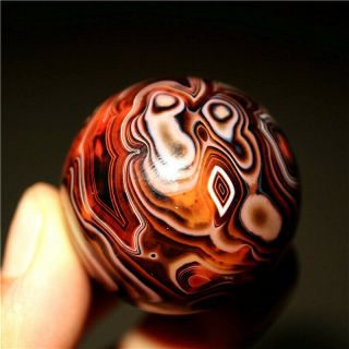 38MM Madagascar Crazy Texture Lace Agate Crystal Sphere Healing 4