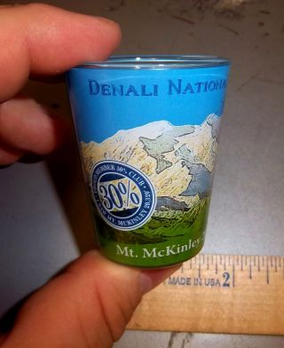 Alaska Shotglass Denali National Park 30 Club Shot Glass - Wrap Around Pic