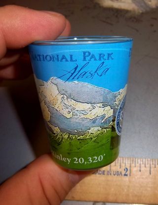 Alaska Shotglass Denali National Park 30 Club Shot glass - wrap around pic 2
