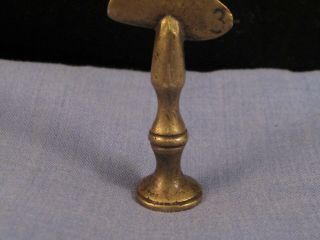 ANTIQUE PIPE TAMP RING TAMPER TOBACCO STOPPER BRASS FIGURAL SHAKESPEARE 5