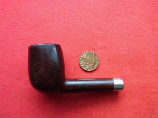 A Vintage Tobacco Smoking Pipe Bowl With Silver Collar " Civic "