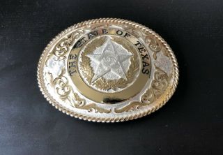 Montana Silversmiths " The State Of Texas " Seal Belt Buckle