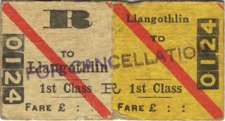 Railway Ticket A Trip From Llangothlin By The Old Nswgr