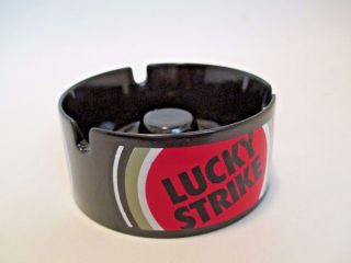 Vintage Retro Lucky Strike Black Melamine Plastic Ashtray