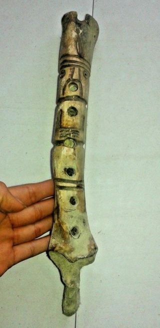 Peruvian Andean Mountain Shaman Ceremony Bone Flute - Inti Idol Design
