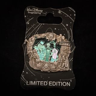 Wdi D23 Le 300 Haunted Mansion Hitchhiking Ghost Gus Stained Glass Disney Pin
