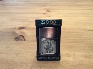 1991 Zippo Cigarette Lighter Camel On Motorcycle Bike Cycle Design