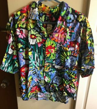 Jam’s World Hawaiian Button Up Shirt Size Medium Womens
