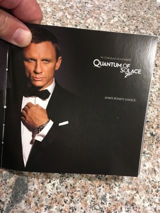 Omega Quantum Of Solace James Bond Watch Book Rare 3