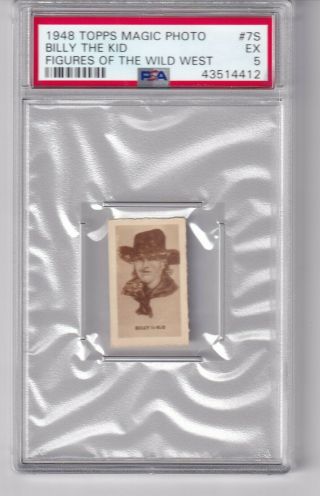 1948 Topps Magic Photo 7 - S Billy The Kid Figures Of The Wild West Psa 5