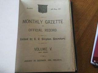 Ctc Gazette 1886 Complete Year Professionally Bound Over 130 Years Old
