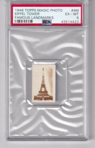 1948 Topps Magic Photo 7 - M Eiffel Tower Famous Landmarks Psa 6