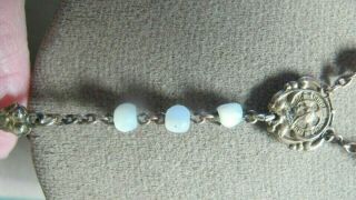 Vintage H L K & co Mother of Pearl 57 Bead Rosary 5