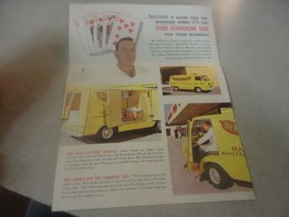 Vintage Ford Econoline Van Brochure Old Mill Country Sausage Truck Pictured