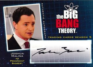 Cryptozoic The Big Bang Theory Season 5 Autograph Card Joshua Malina A12