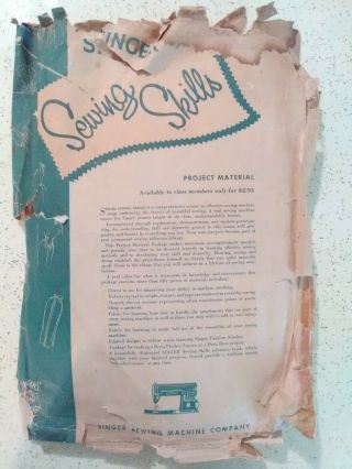 Vintage1954 Singer Sewing Skills Project Material