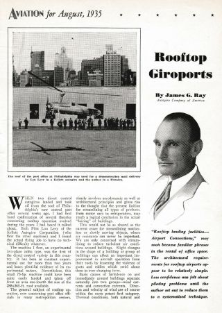 1935 Autogiro Aircraft Report 11/10/18u