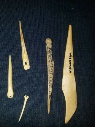 Indian Artifact Arrowhead Bone Tools