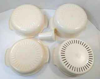 10 Piece Vintage TUPPERWARE STACK COOKER Stacked Cooked Meals w/ Cookbook Lids 3