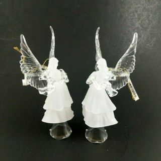 Clear Plastic Angel Ornaments Tree Toppers Ganz 7 " Tall Christmas Holiday Decor