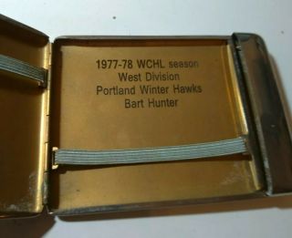 1977 - 78 West division Portland Winter Hawks Bart Hunter Cigarette case 2