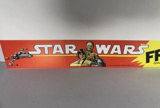 1977 Star Wars Wonder Bread Store Display Shelf Talker 6 x 18 3