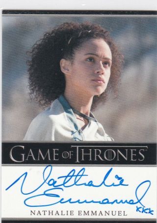 Game Of Thrones.  Nathalie Emmanuel As Missandei Season 5 Bordered Autograph