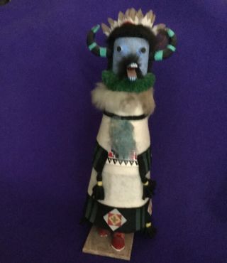 Zuni Indian Pueblo Kachina Doll Shalako.  13” Tall 4” Wide.