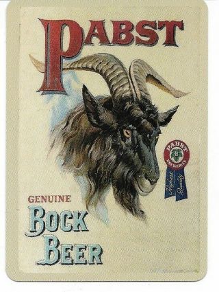 Ba - 15 Single Swap Playing Card Alcohol Beer Ads Pabst Beer