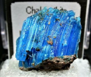 Minerals : Fibrous Blue Chalcanthite On Matrix From Arizona