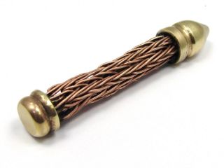 Unique Tobacco Pipe Tamper Brass & Copper Viking Weave Stem Tamper My Creation
