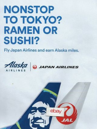 Alaska Airlines & Japan Airlines 2019 Nonstop Tokyo ? Ramen Or Shushi? Ad