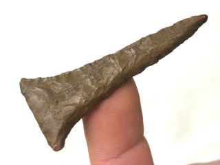 OUTSTANDING ARCHAIC DRILL ANDREW CO. ,  MISSOURI AUTHENTIC ARROWHEAD ARTIFACT LM5 2