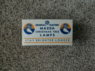 Vintage G.  E.  Mazda Christmas Tree Lamps C9 - 1/2 Box Of 10 Blue