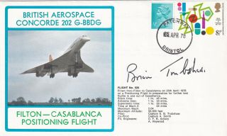 (28565) Gb Cover Concorde Signed Brian Trubshaw Casablanca 1978