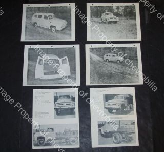 6) 1953 54 Marmon - Herrington 4x4 Ford Siebert Ambulance & Truck Sheets Brochures
