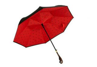Hsn Disney Mary Poppins Returns Inverted Parrot Head Red Polkadot Umbrella Rare
