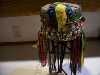 Vintage Head Dress Gypsie Native American Unknown Antique Hat K