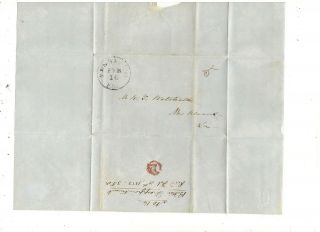 1852 Stampless Folded Cover,  Pensacola,  Fl To Mr.  Walthall,  Orleans