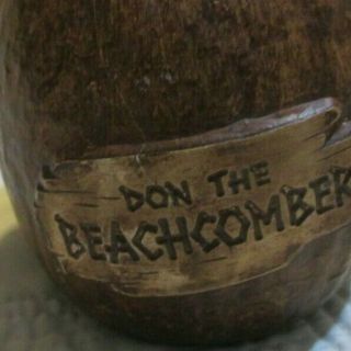 Don The Beachcomber Brown Rum Keg Barrel Tiki Mug Desert Ceramics Usa