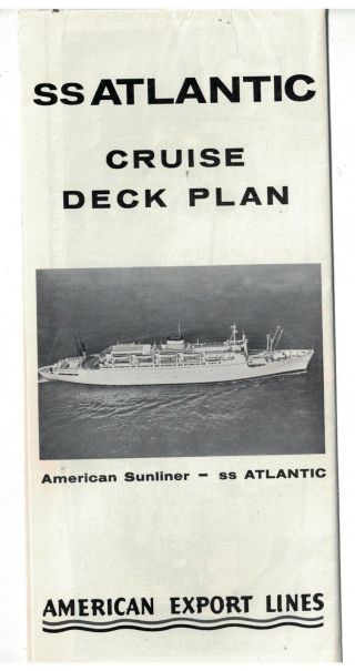 1960s American Export Lines Ts Ss Atlantic Cruise Deck Plans