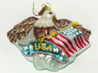 4th Of July Eagle American Flag Red White & Blue Usa Ornament Cobane Studios