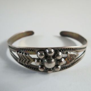 Vintage Fred Harvey Sterling Silver 925 Hopi Cuff Bracelet 11/16 " Thick 12.  6gr