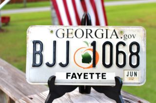 Old Georgia Peach License Plate Tag Georgia.  Gov Fayette Georgia