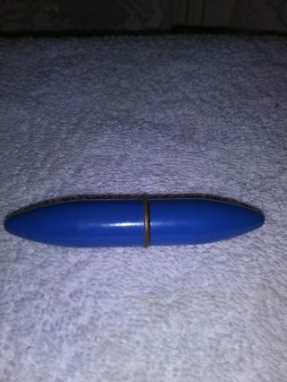 Vintage Blue Enamel (metal) Torpedo Shape Cigarette Lighter